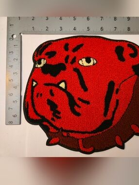 Polo Ralph Lauren Patche sExtra Large Red and Black Bulldog Patch